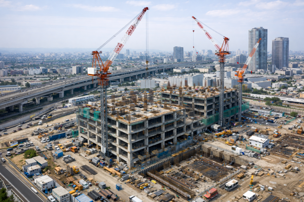 建設現場でドローン空撮｜撮影例